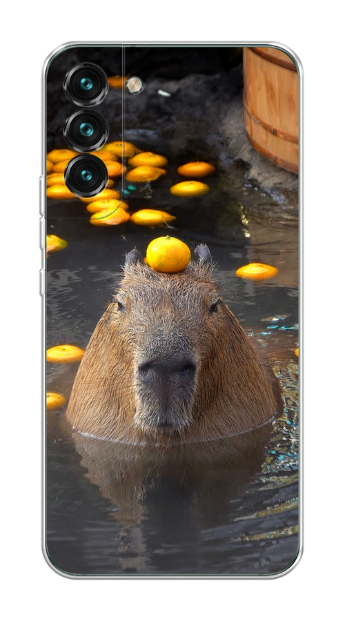 

Чехол на Samsung Galaxy S22 "Капибара отдыхает", Коричневый;оранжевый;серый, 2103850-1
