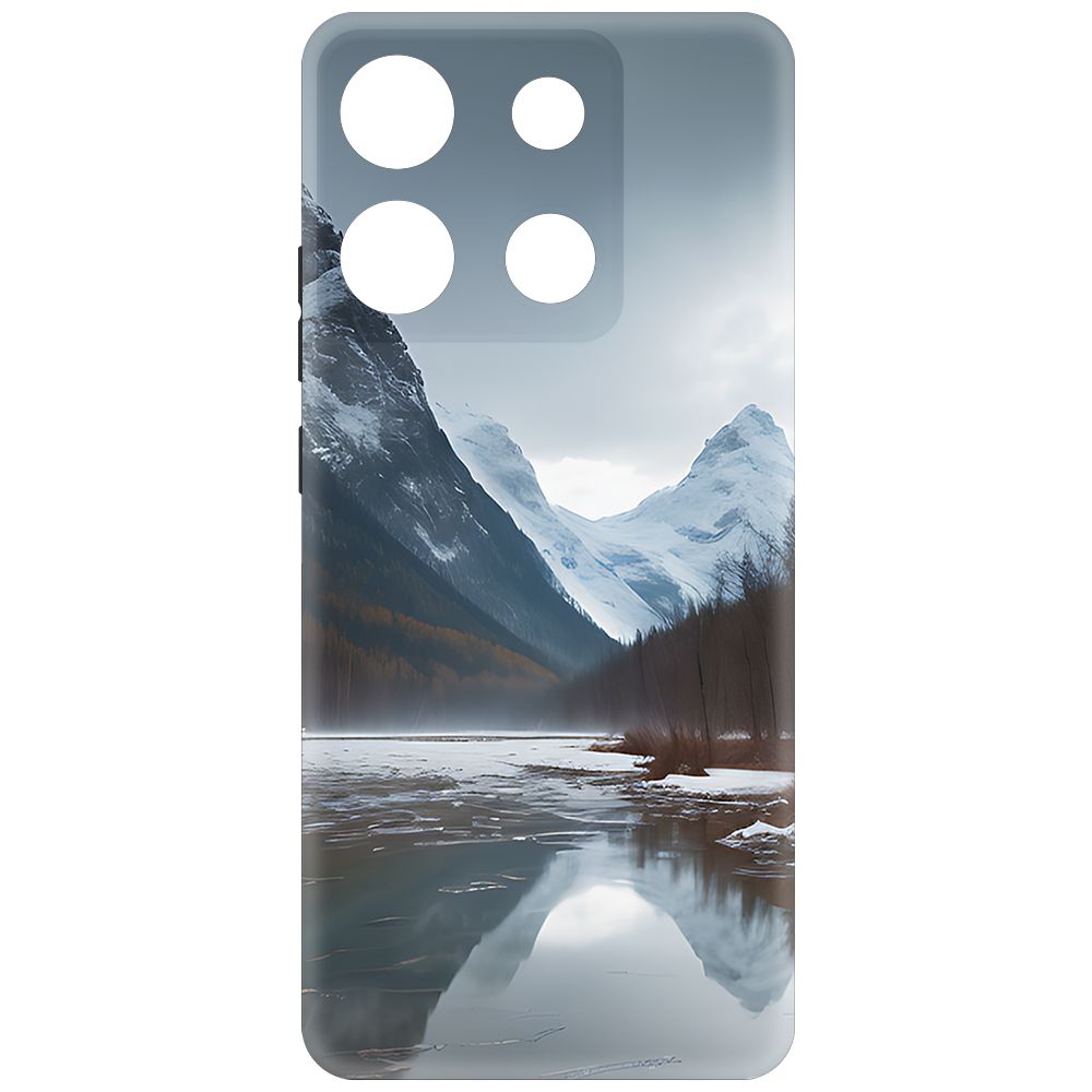 

Чехол-накладка Krutoff Soft Case Весенняя оттепель для Infinix Smart 7 Plus черный