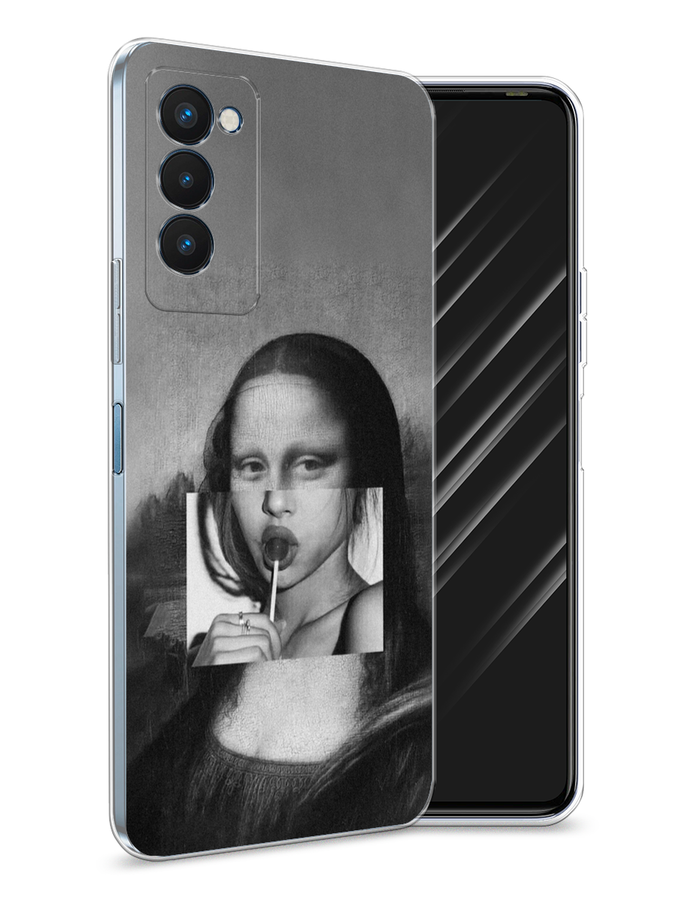 

Чехол Awog на Tecno Camon 18P "Mona Lisa sucking lollipop", Разноцветный, 300750-9