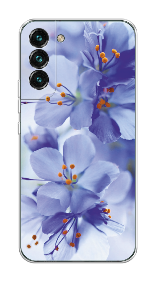 

Чехол на Samsung Galaxy S22 "Фиолетовые цветки", Фиолетовый;синий, 2103850-1