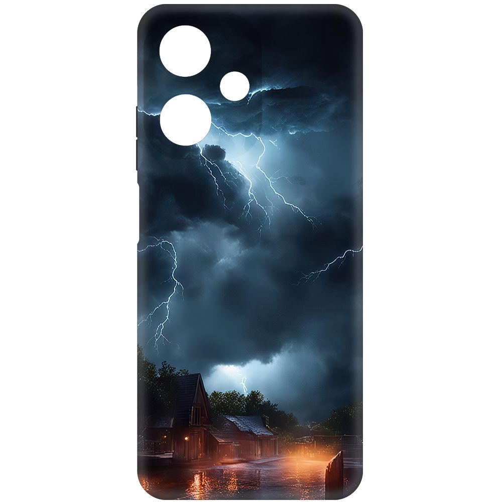 

Чехол-накладка Krutoff Soft Case Ночная гроза для Infinix Hot 30 Play черный