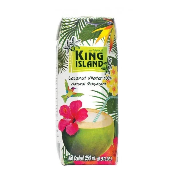 

Кокосовая вода без сахара 100% KING ISLAND 250мл.