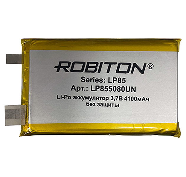 

аккумулятор ROBITON LP855080UN 3.7В 4100мАч без защиты PK1, 17509