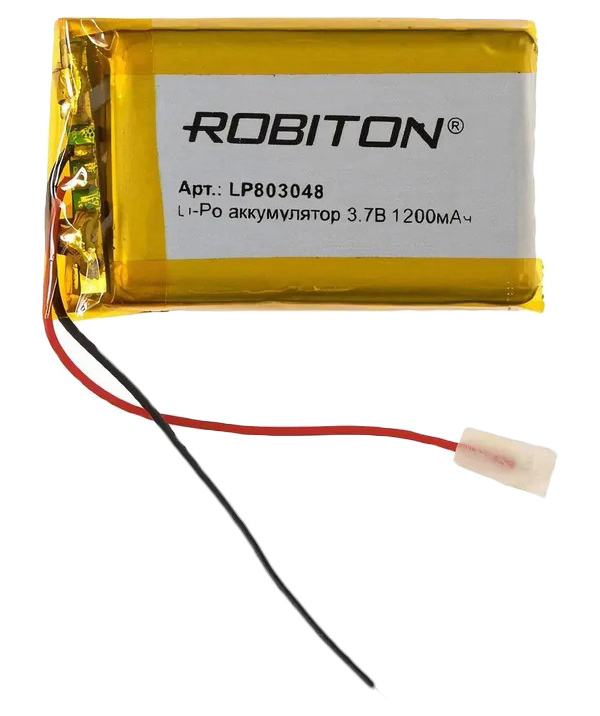 

аккумулятор ROBITON LP803048 3.7В 1200мАч PK1, 15750