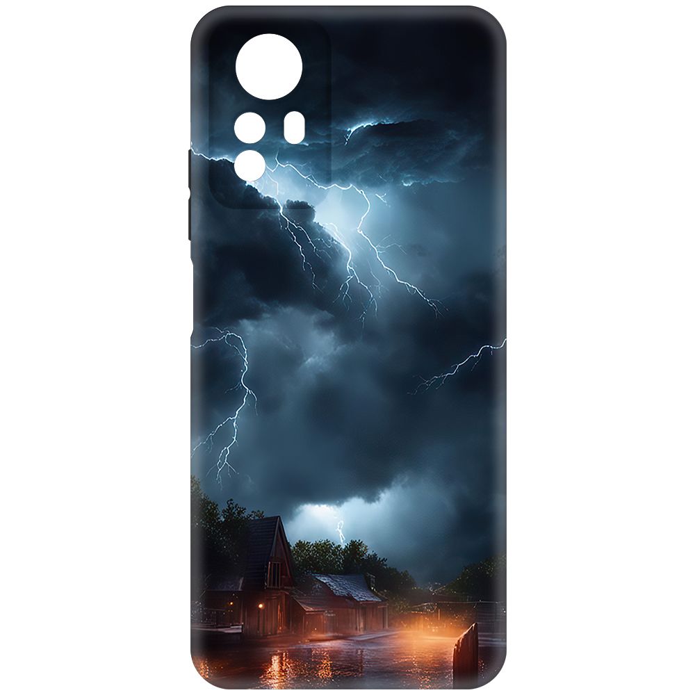 

Чехол-накладка Krutoff Soft Case Ночная гроза для Xiaomi Redmi Note 12S черный