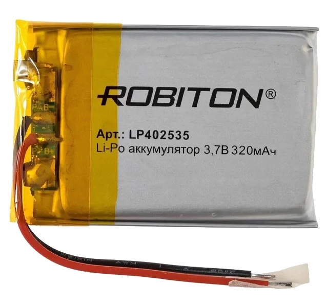 

аккумулятор ROBITON LP402535 3.7В 320мАч PK1, 15735