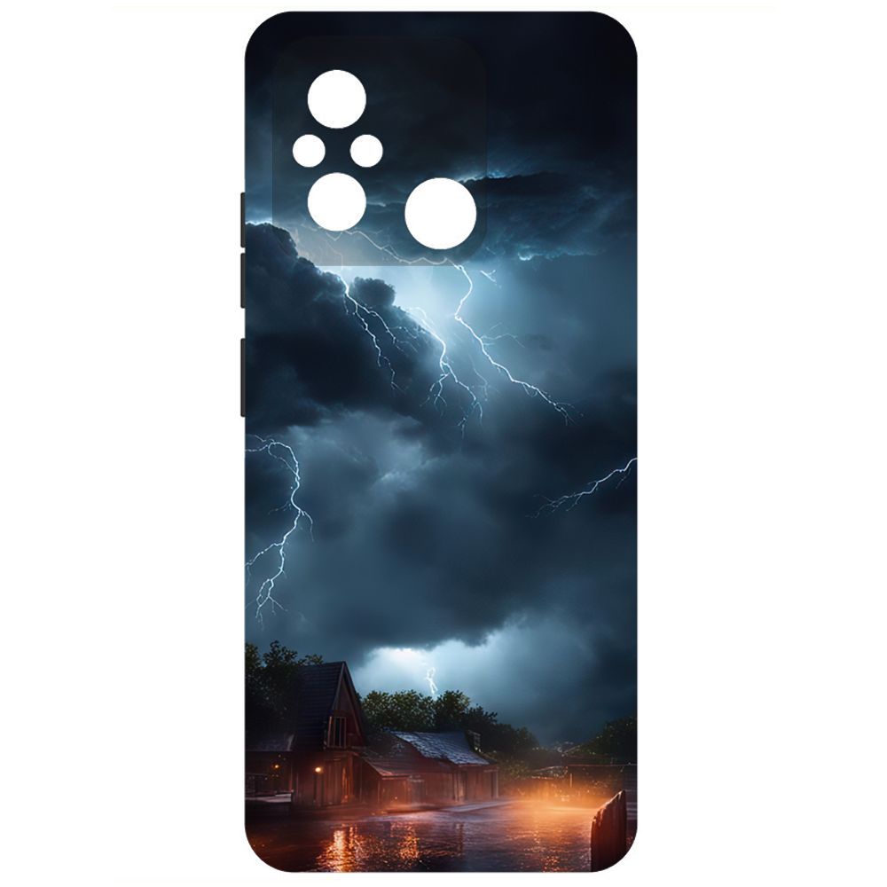 

Чехол-накладка Krutoff Soft Case Ночная гроза для Xiaomi Redmi 12C черный