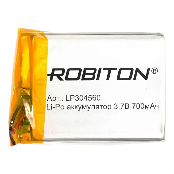 

Аккумулятор ROBITON LP304560 3.7В 700mAh PK1, 14070