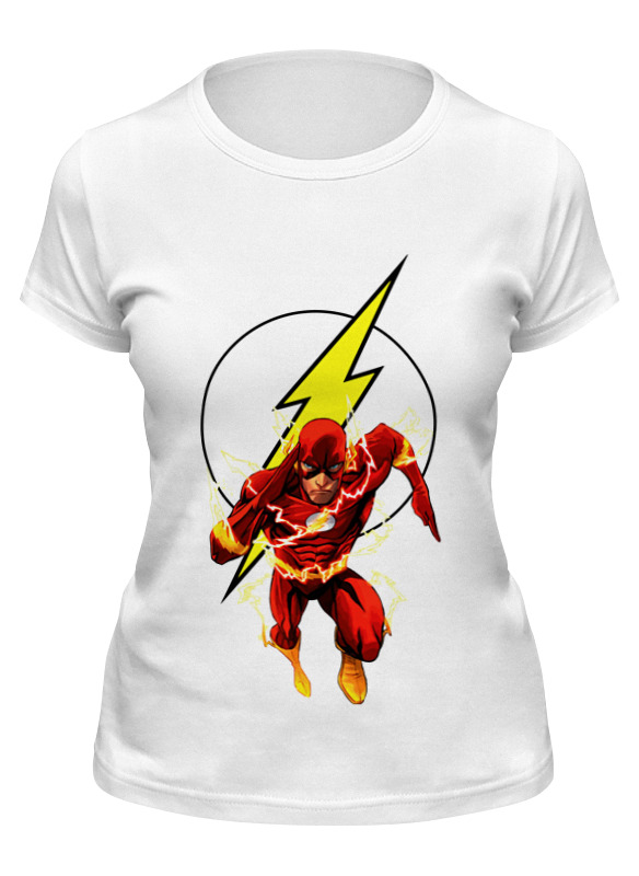 

Футболка женская Printio The flash (молния) белая 2XL, Белый, The flash (молния)
