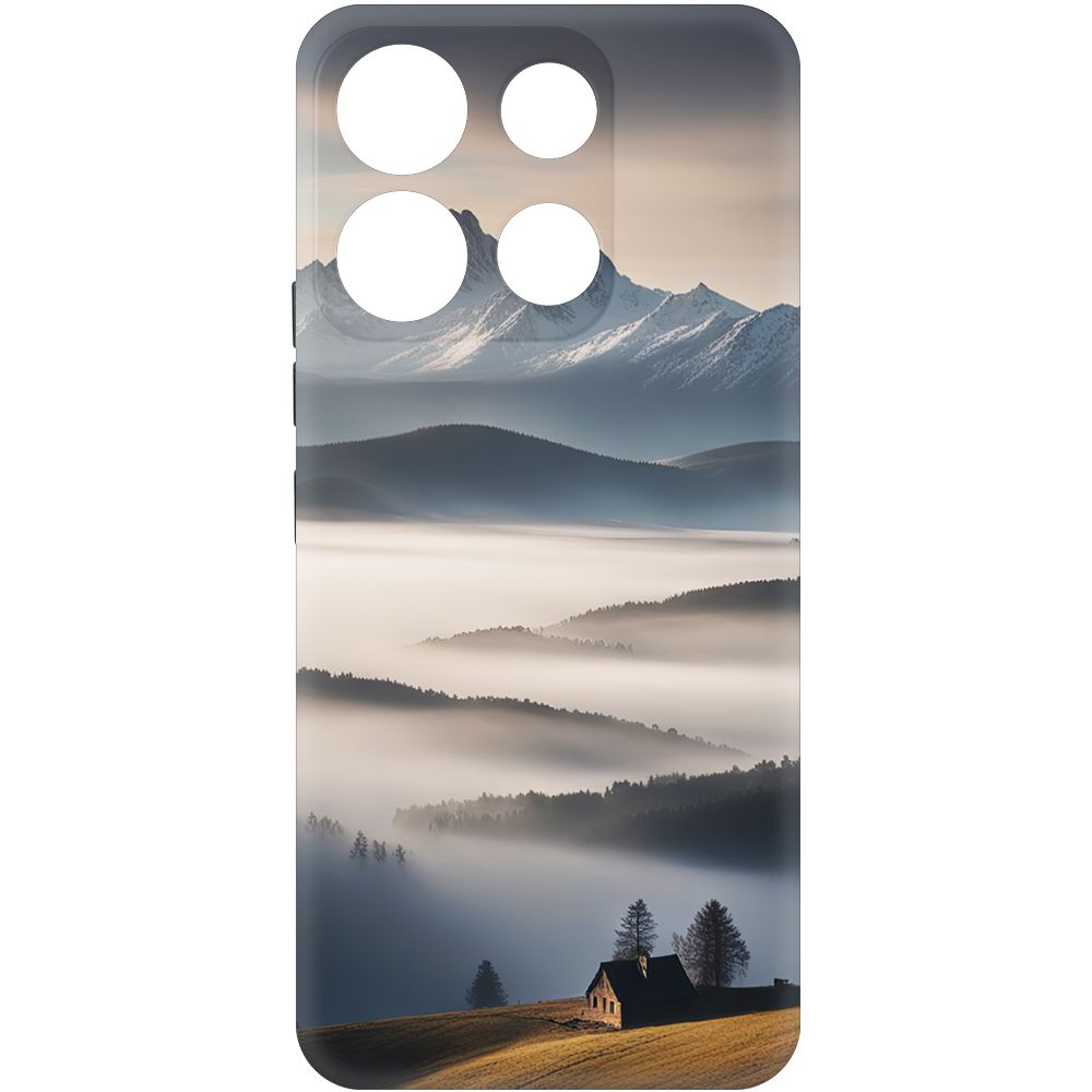 

Чехол-накладка Krutoff Soft Case Туман для Itel A60 черный