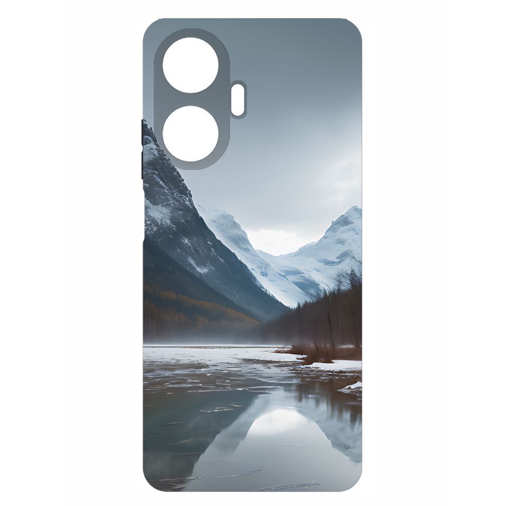 

Чехол-накладка Krutoff Soft Case Весенняя оттепель для Realme C55 черный
