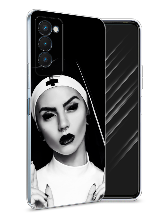 

Чехол Awog на Tecno Camon 18P "Черная монашка", Разноцветный, 300750-9