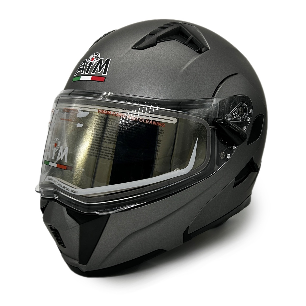 Шлем для снегохода AIM JK906 GREY METAL (ЭП)