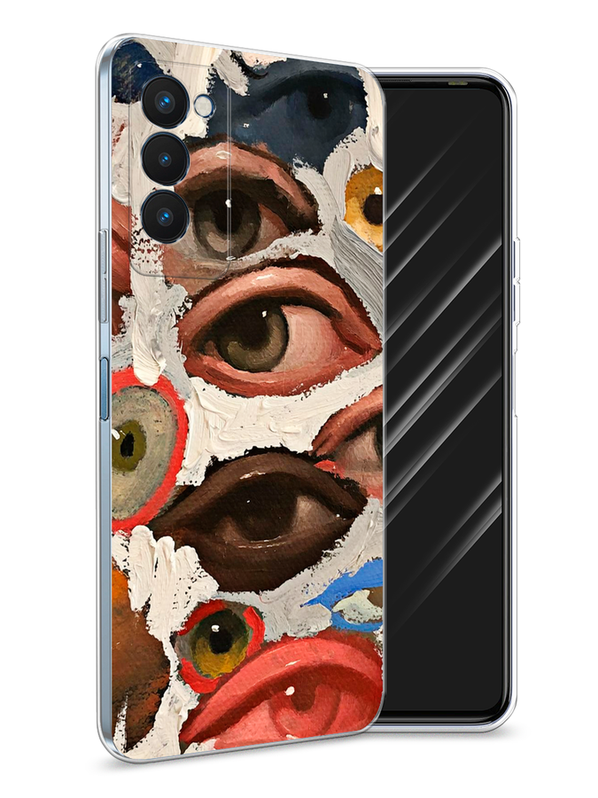 

Чехол Awog на Tecno Camon 18P "Глаза масляная живопись", Разноцветный, 300750-7
