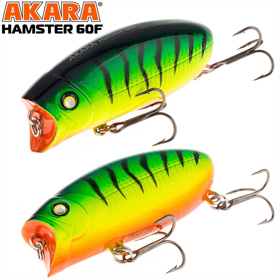 

Воблер Akara Hamster 60F 60 мм 10 гр A 7, Разноцветный, Hamster