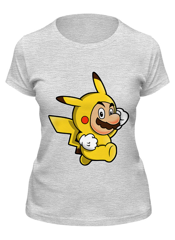 

Футболка мужская Printio Mario x pokemon серая 2XL, Mario x pokemon