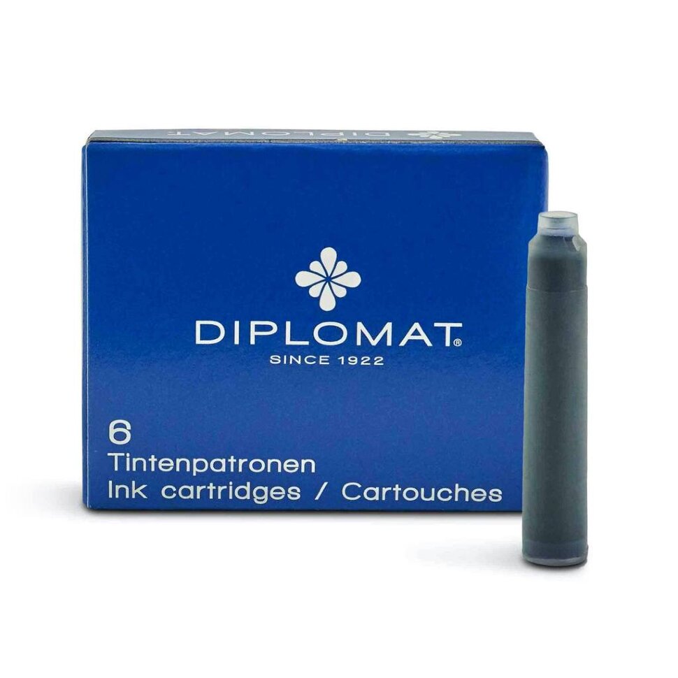 

Набор чернил Diplomat Pen D10275212 пластиковый картридж синие 6шт