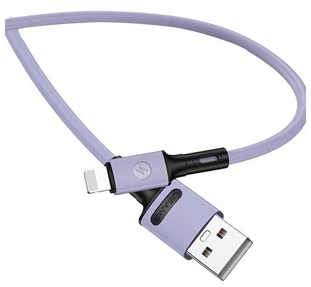 фото Кабель usams us-sj434 u52 usb - lightning 1m purple sj434usb03