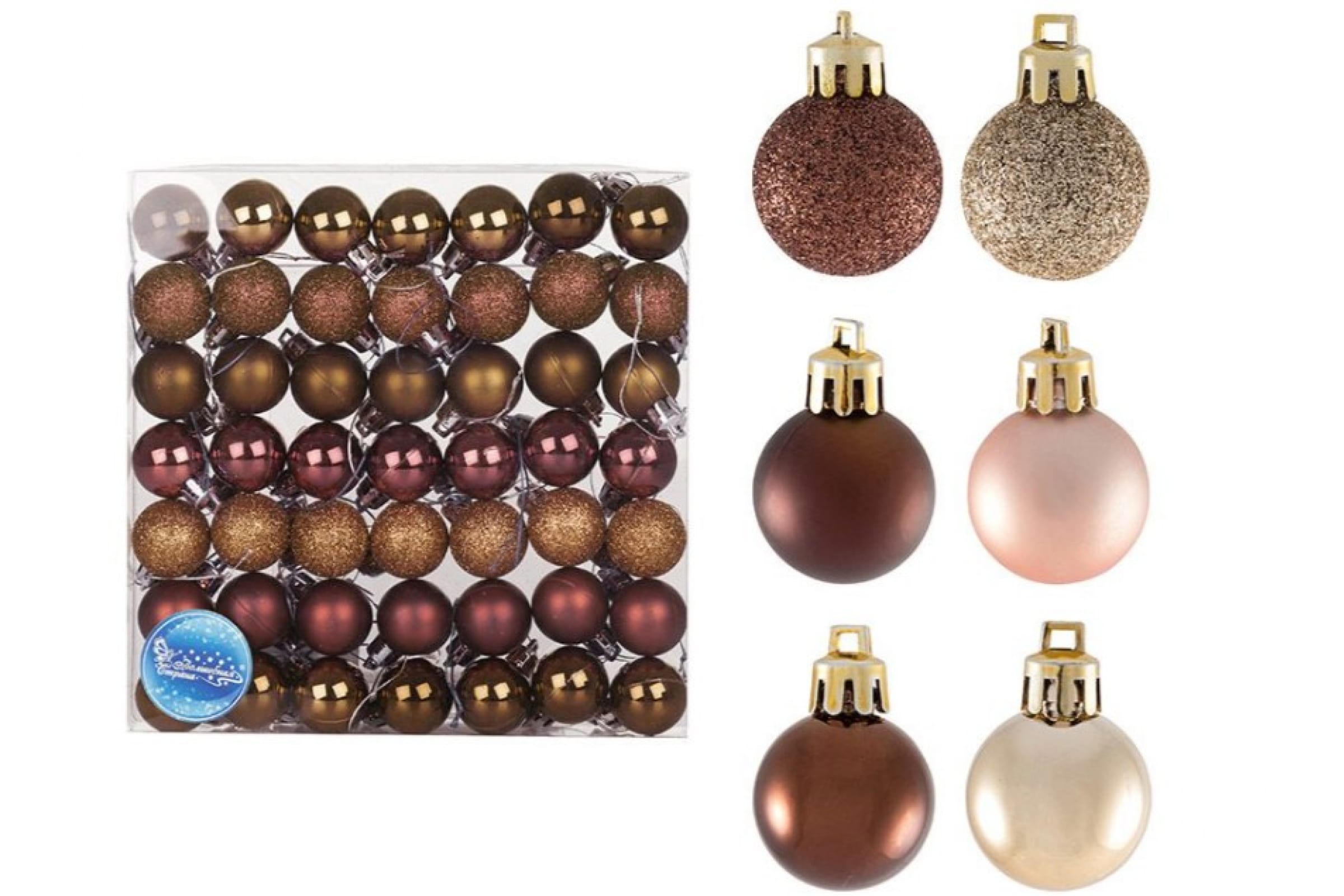 

Набор шаров Торжество (49шт) цвет медный, 007481