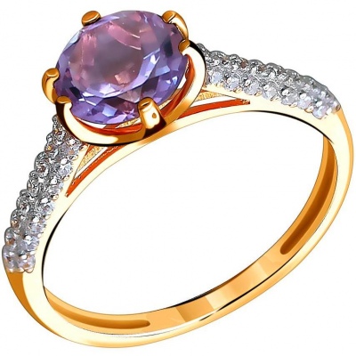 

Кольцо из серебра р. , Эстет 01К3511269А-3, фианит/аметист, 01К3511269А-3