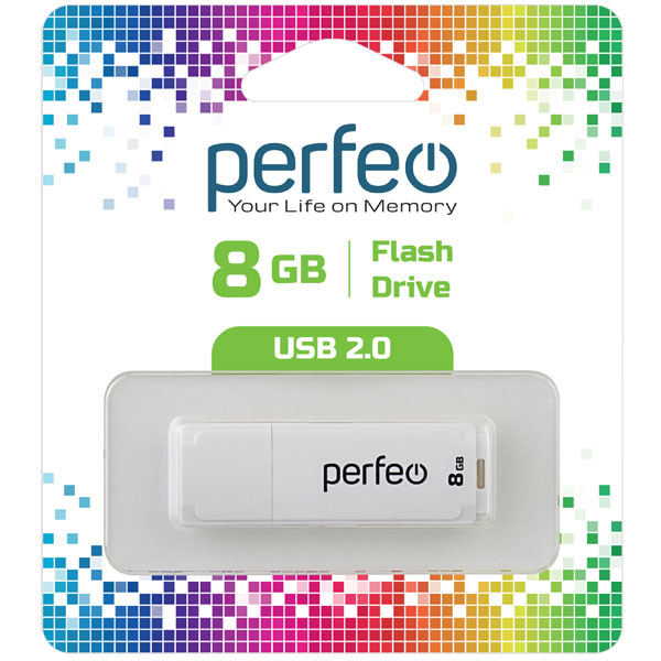 фото Флэш диск perfeo usb 8gb c04 white