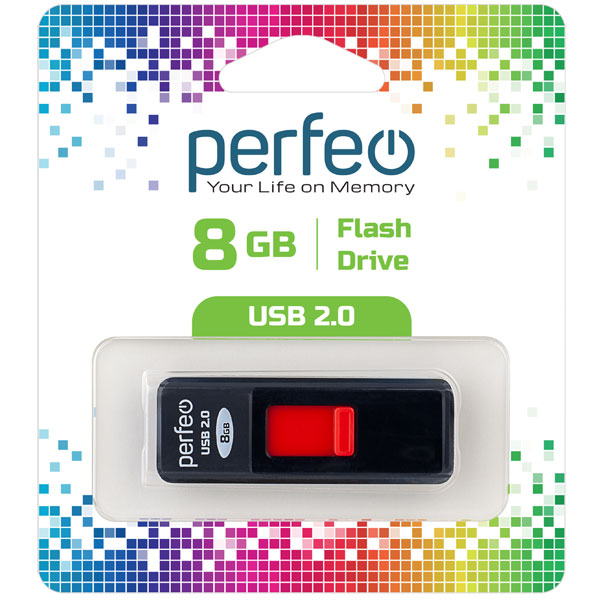

Флешка Perfeo S03 8ГБ Black (PF-S03B008), S03