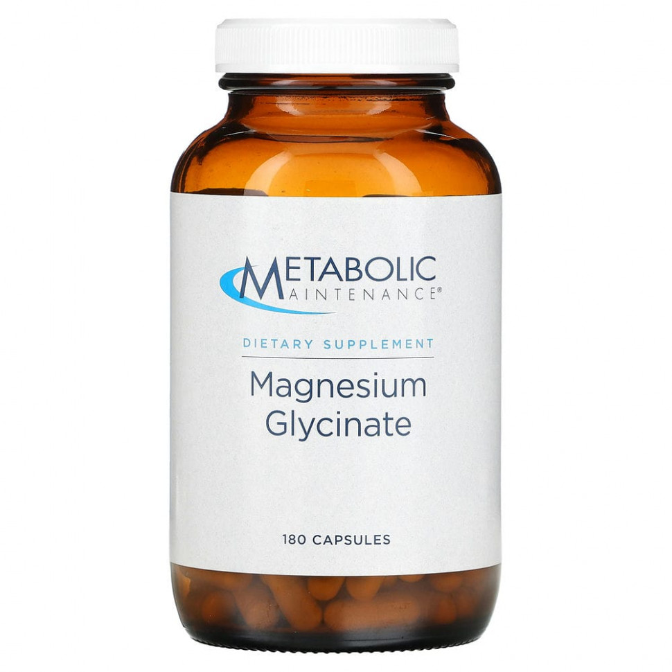 

Глицинат магния, Metabolic Maintenance, 180 капсул