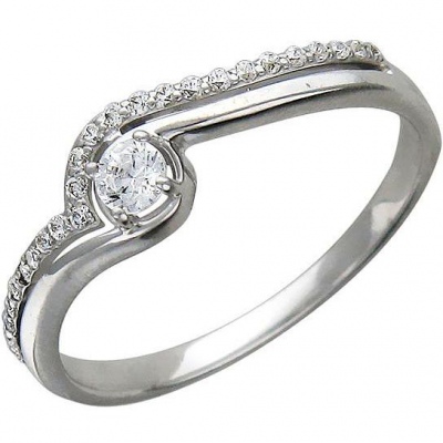 

Кольцо из серебра р. , Эстет 01К155833, фианит, 01К155833