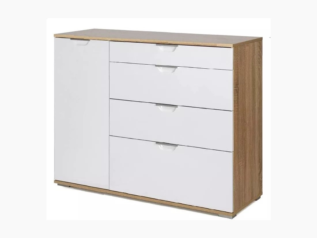 

Комод Лайн-3 Дуб сонома/Белый