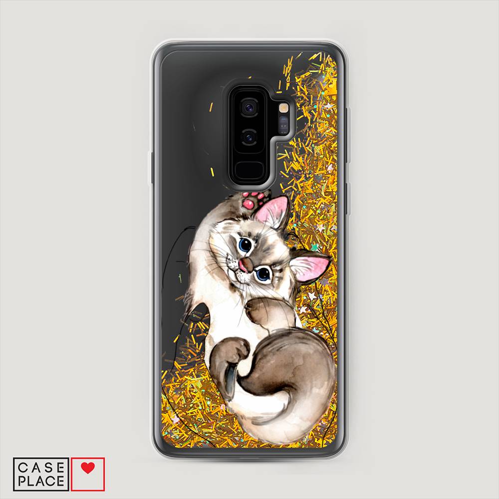 

Чехол Awog на Samsung Galaxy S9 + "Котенок в ладошках", Коричневый, 25890-1