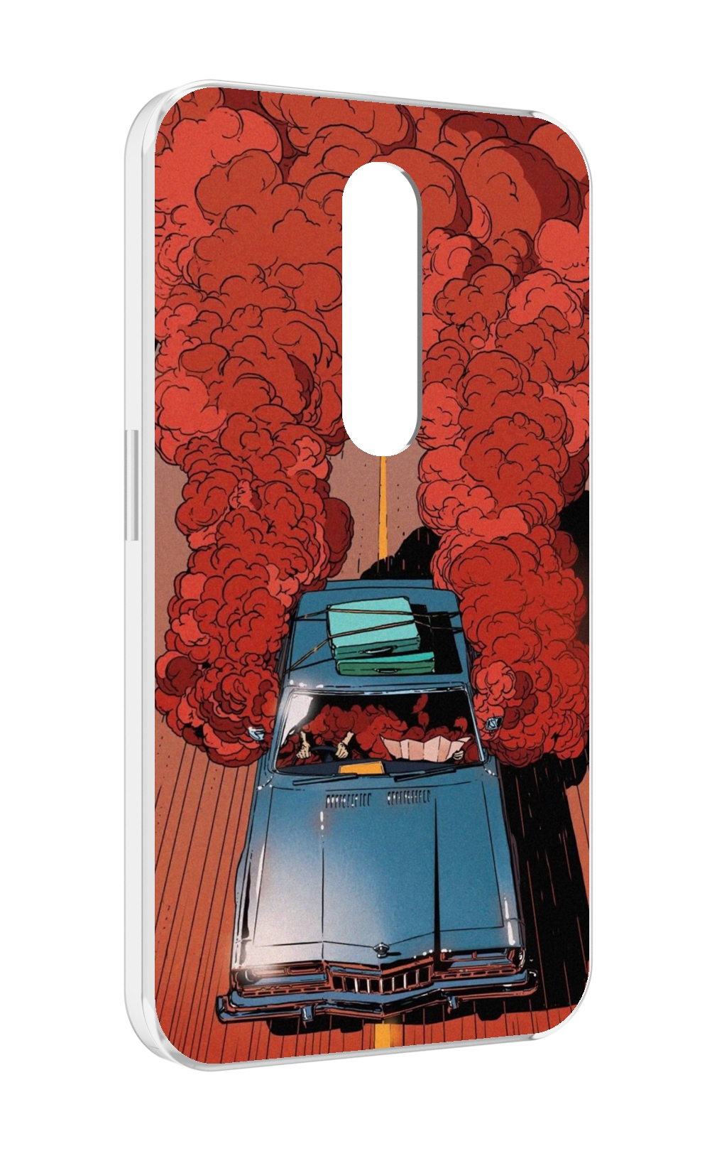 

Чехол MyPads машина мчится с дымком для Motorola Moto X Force (XT1585 / XT1581), Прозрачный, Tocco