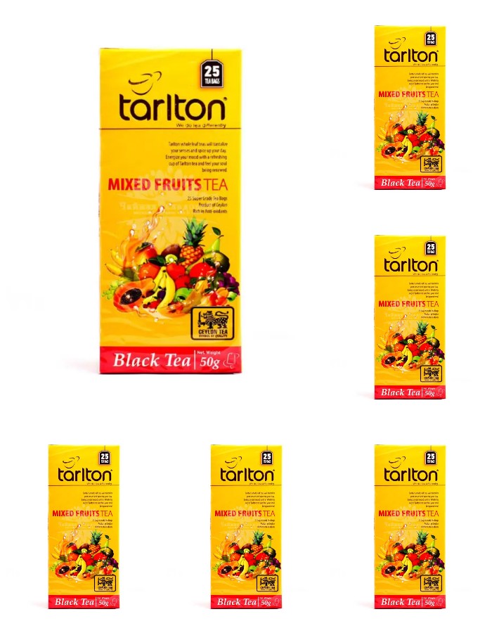 Чай чёрный Tarlton, Mixed Fruits, 25 пакетиков, 50 г х 6 шт