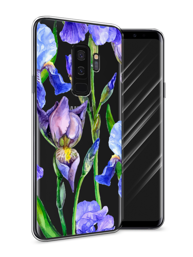 

Чехол Awog на Samsung Galaxy S9 + "Синие ирисы", Фиолетовый;голубой;зеленый, 25850-8