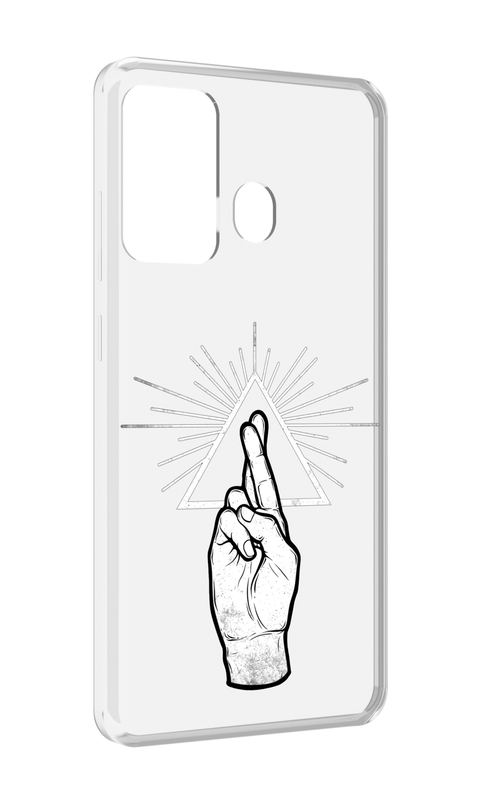 

Чехол MyPads черно белая рука для ITEL A27 / ITEL P17, Прозрачный, Tocco