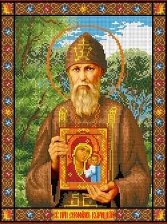 

Рисунок на ткани «Святой Серафим»