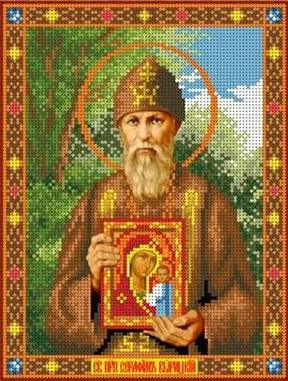 

Рисунок на ткани «Святой Серафим»
