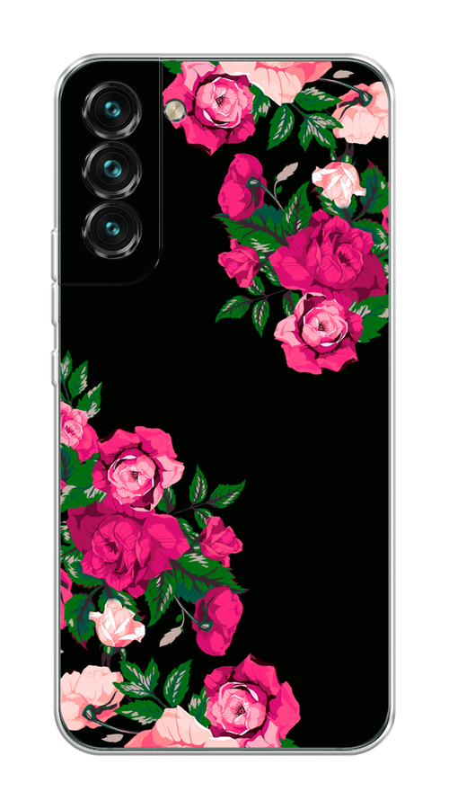 

Чехол на Samsung Galaxy S22 "Розы фуксия", Черный;розовый;зеленый, 2103850-1