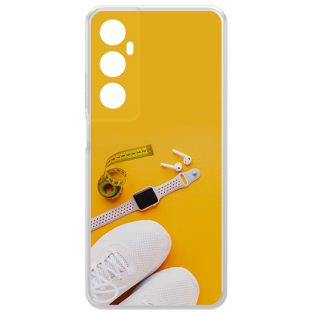 

Чехол-накладка Krutoff Clear Case Кроссовки женские Фитнес для Realme C65, Прозрачный