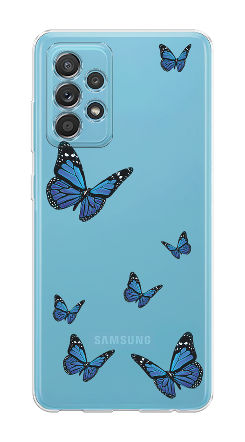 

Чехол на Samsung Galaxy A52/A52s "Blue butterflies", Синий;черный, 2102450-1