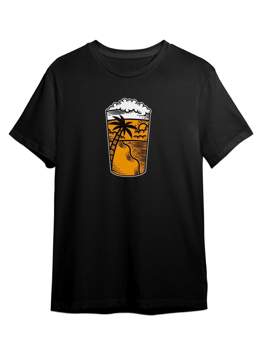 

Футболка унисекс СувенирShop Пиво/Лето/Пальмы/Море 18 черная 3XL, Черный, "Пиво/Лето/Пальмы/Море" 18