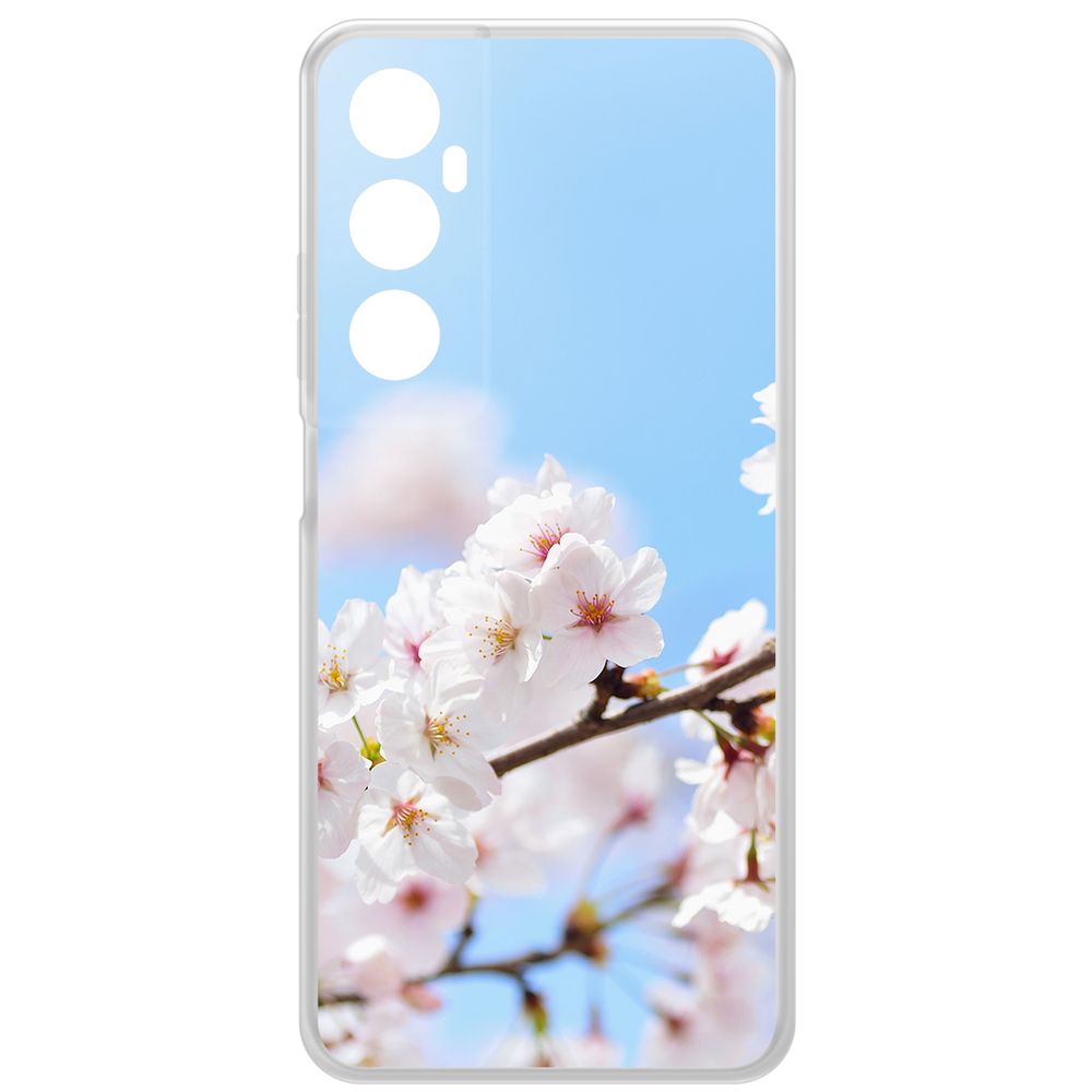 

Чехол-накладка Krutoff Clear Case Цветение для Realme C65, Прозрачный