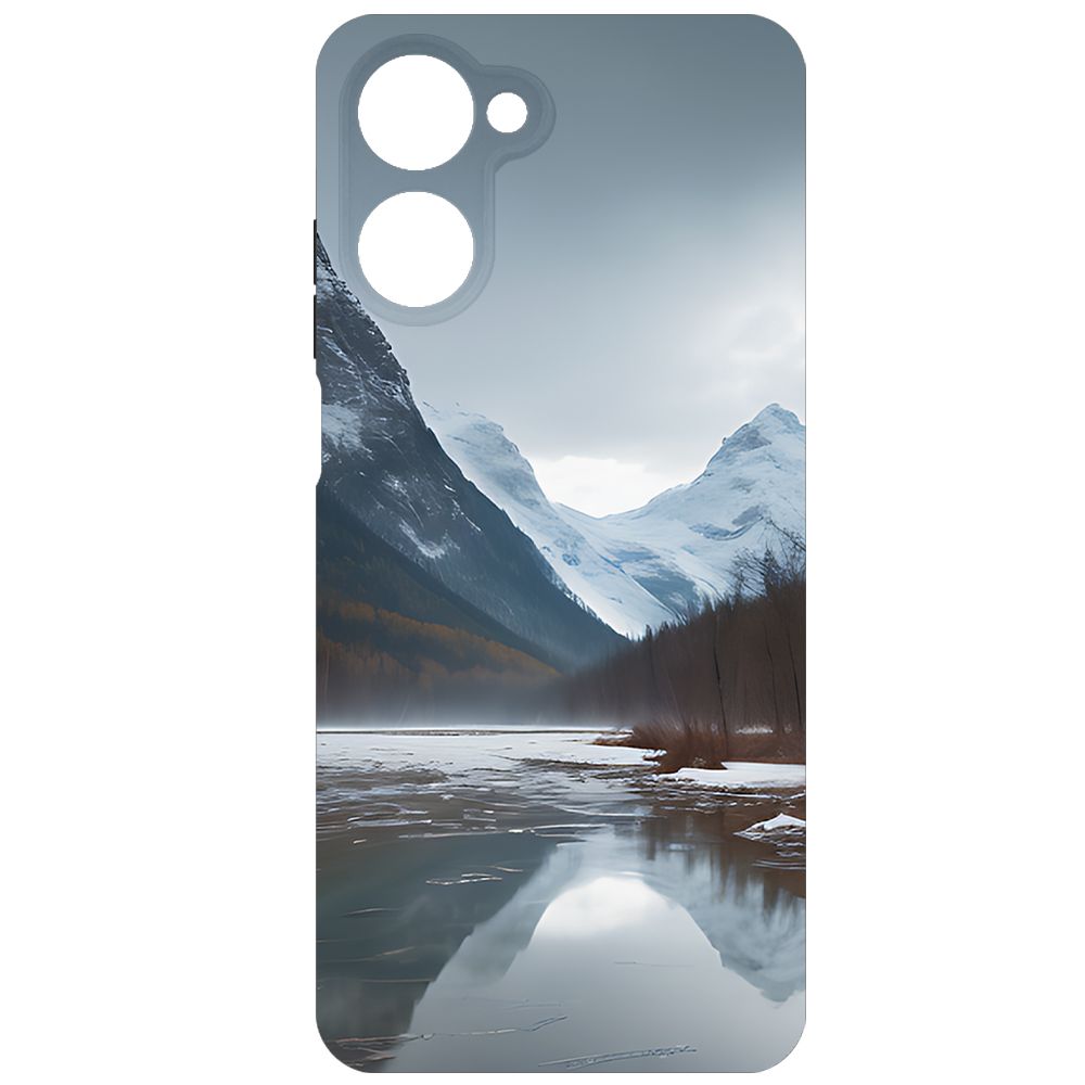 

Чехол-накладка Krutoff Soft Case Весенняя оттепель для Realme 10 4G черный