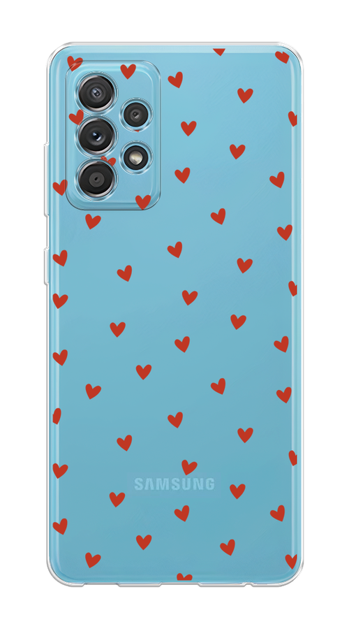 

Чехол на Samsung Galaxy A52/A52s "Red hearts", Красный;прозрачный, 2102450-1