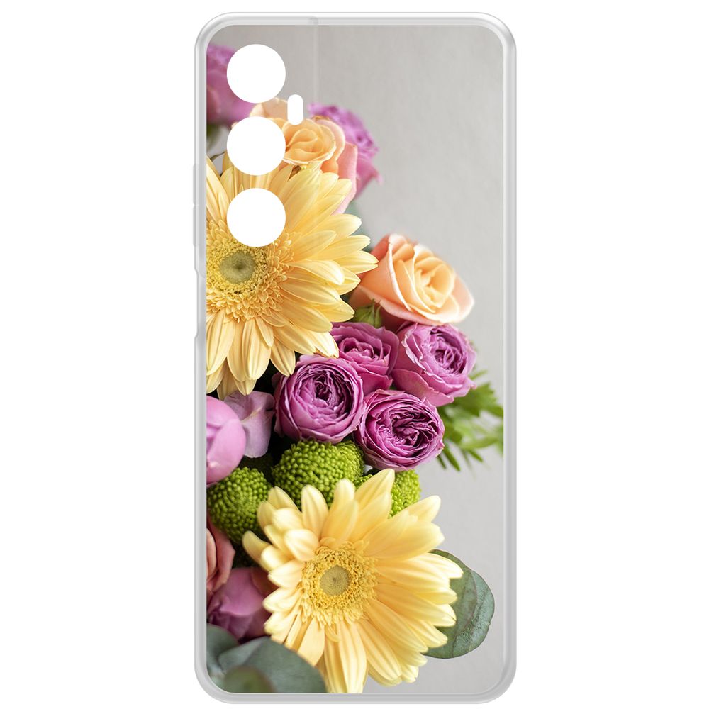 

Чехол-накладка Krutoff Clear Case Букет для Realme C65