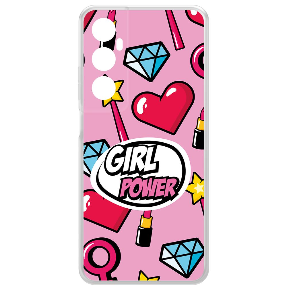 

Чехол-накладка Krutoff Clear Case Girl Power для Realme C65