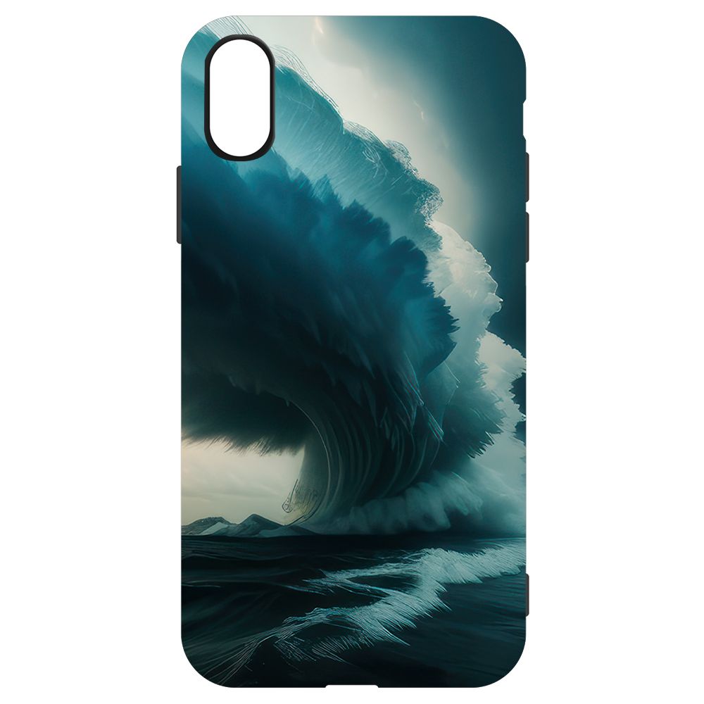 

Чехол-накладка Krutoff Soft Case Торнадо для iPhone XR черный
