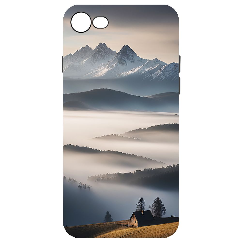 

Чехол-накладка Krutoff Soft Case Туман для iPhone SE 2020 черный