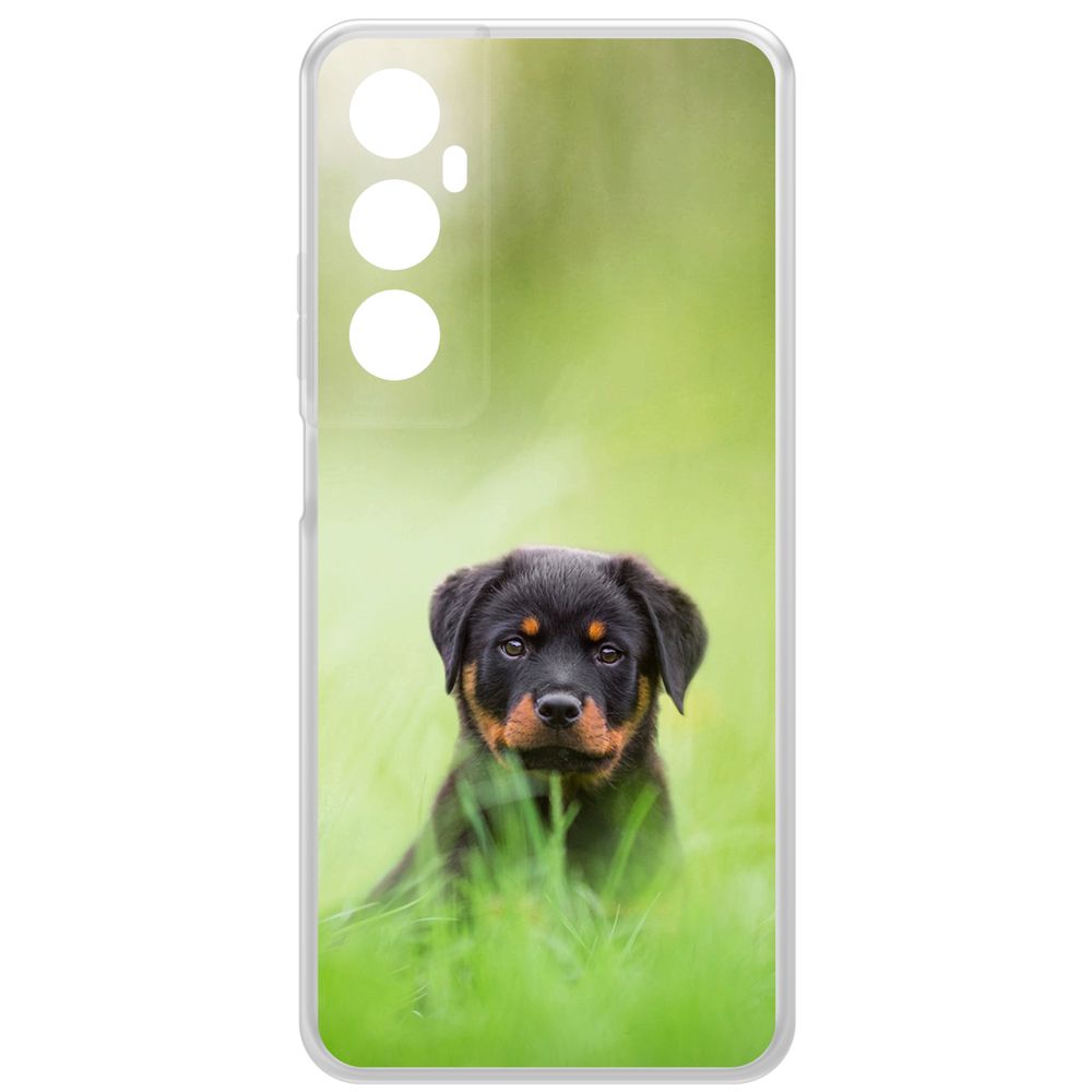 

Чехол-накладка Krutoff Clear Case Щенок ротвейлера для Realme C65, Прозрачный