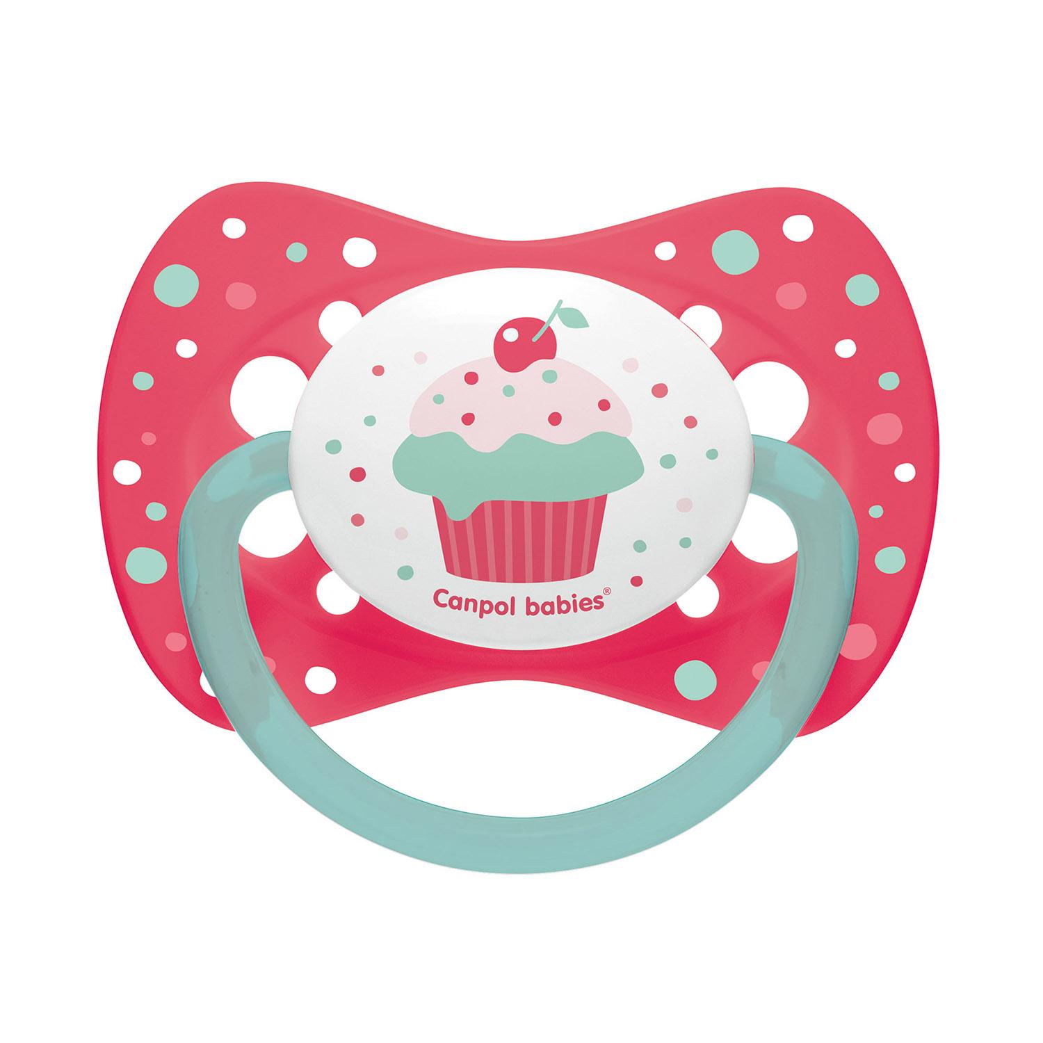 Пустышка Canpol Cupcake симметричная силик. арт. 23/282 0-6 мес. цвет розовый