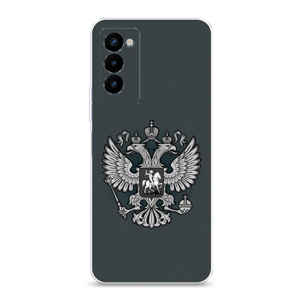 фото Чехол awog "герб россии серый" для tecno camon 18p